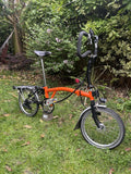 Brompton M6R 2014 Orange - High Spec - Brooks, Dynamo, B-Bag & Sigma Computer
