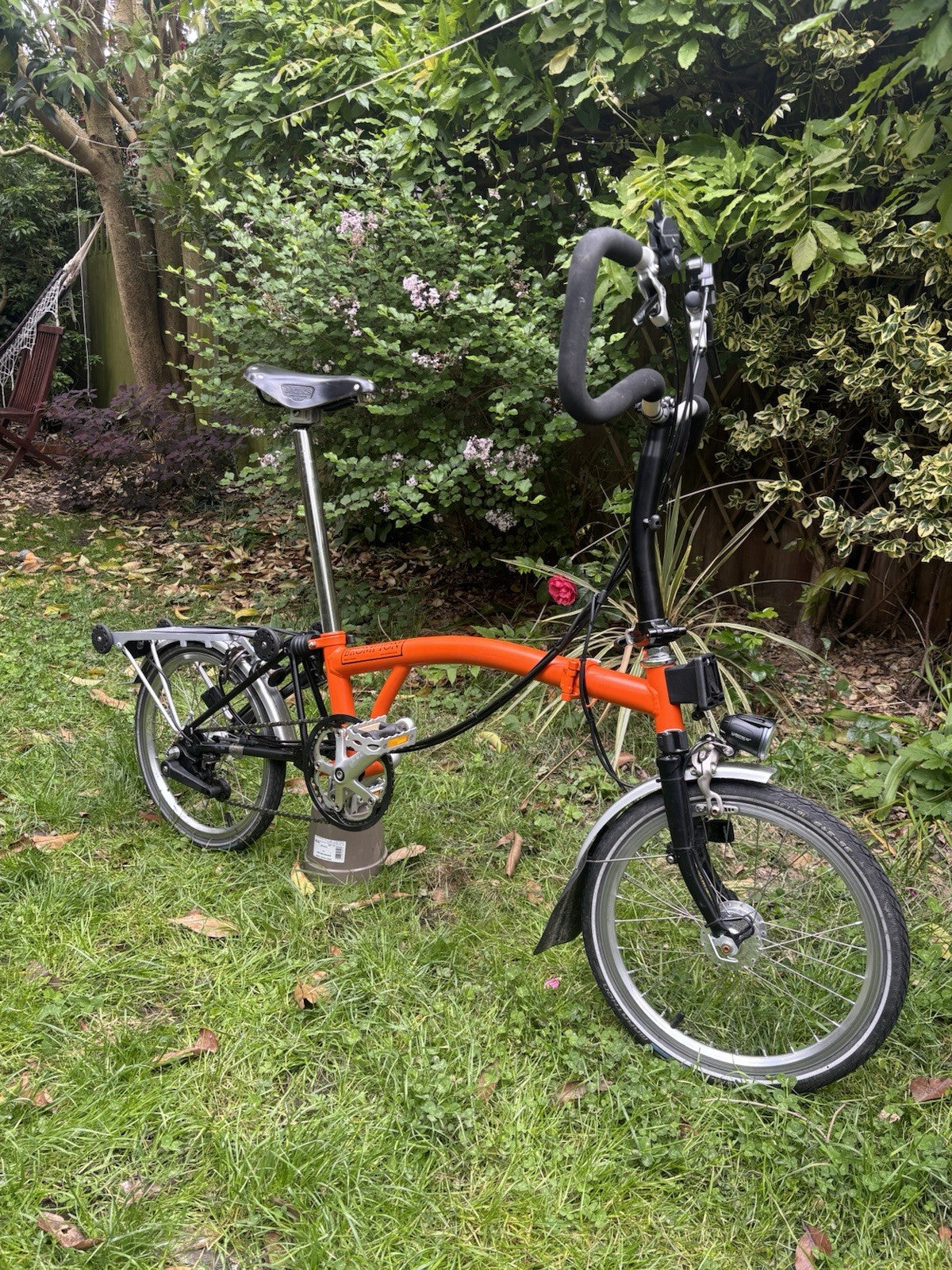 Brompton M6R 2014 Orange - High Spec - Brooks, Dynamo, B-Bag & Sigma Computer