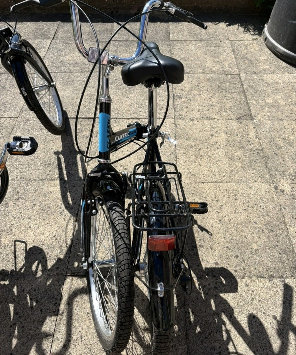 2 x Adults Black Classic Saker Folding Bike Venture Series 20" Shimano 6-speed