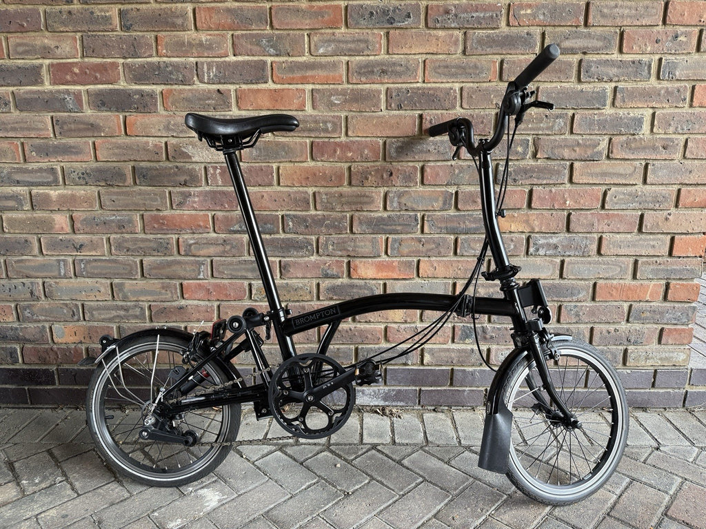 Brompton M6L Black Edition 6 Speed Folding Bike With Toolkit And Messenger Bag