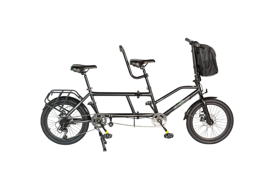 Ecosmo 20in wheel Folding Tandem Bicycle Bike - Black, good condition