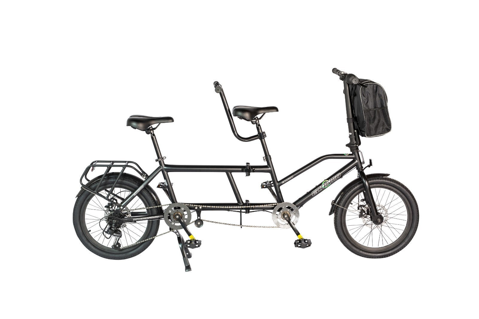 Ecosmo 20in wheel Folding Tandem Bicycle Bike - Black, good condition