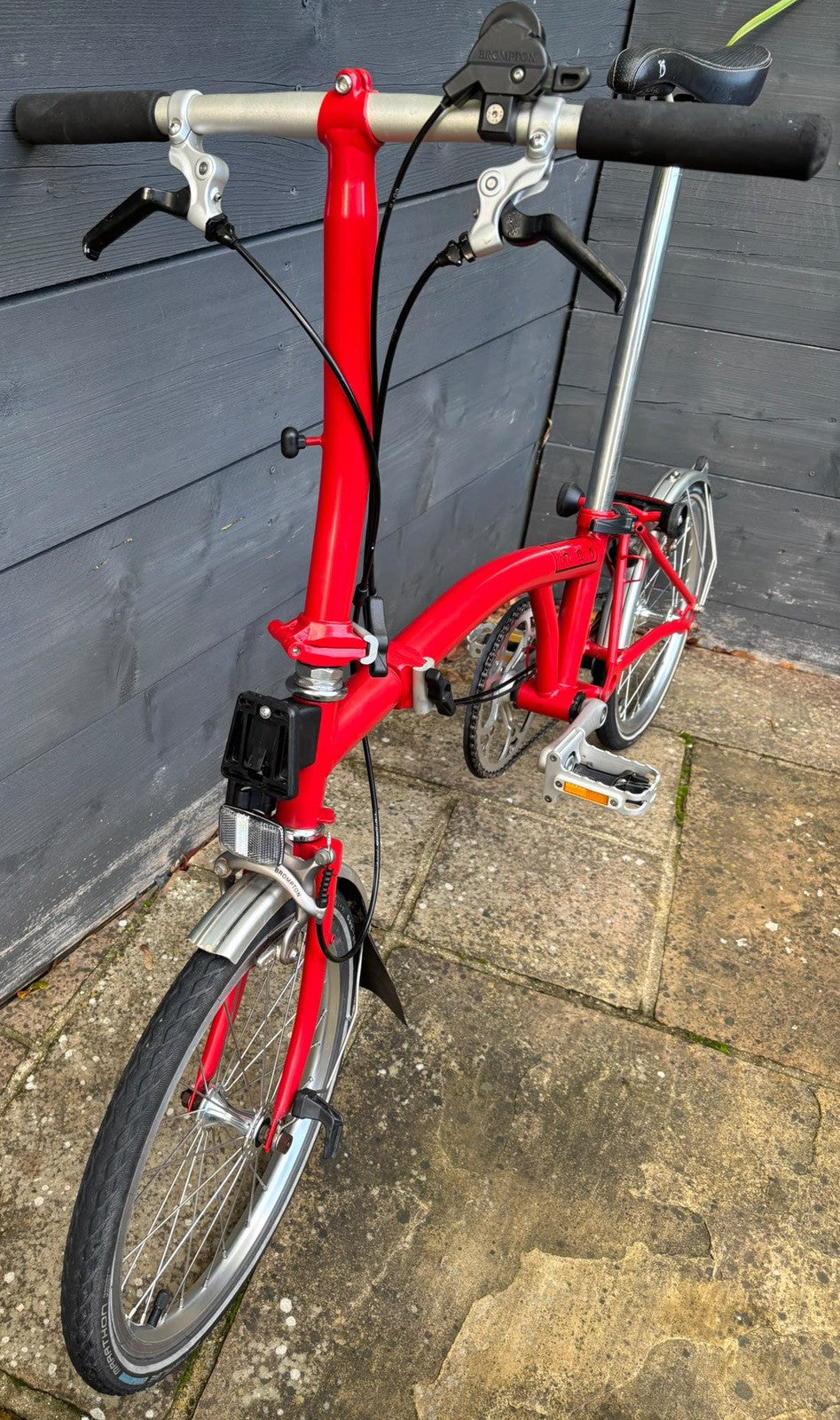 Brompton S2L Folding Bike 2 Speed C Line Urban Low in Red