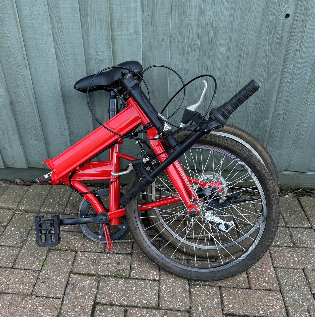 2 Folding Bikes, 1 Red and 1 Black, price is for both, 5 gears.