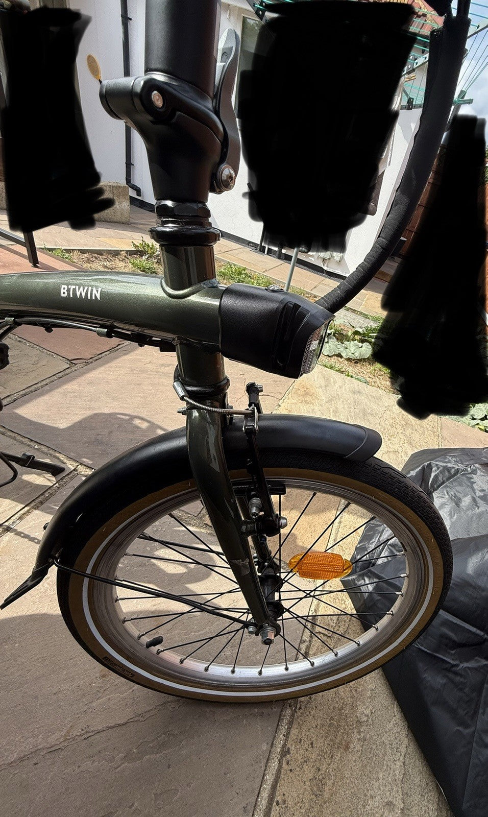 Decathlon B'TWIN E-FOLD 500 20in Folding Elec Bike 250W 36V Back Rack, mudguards