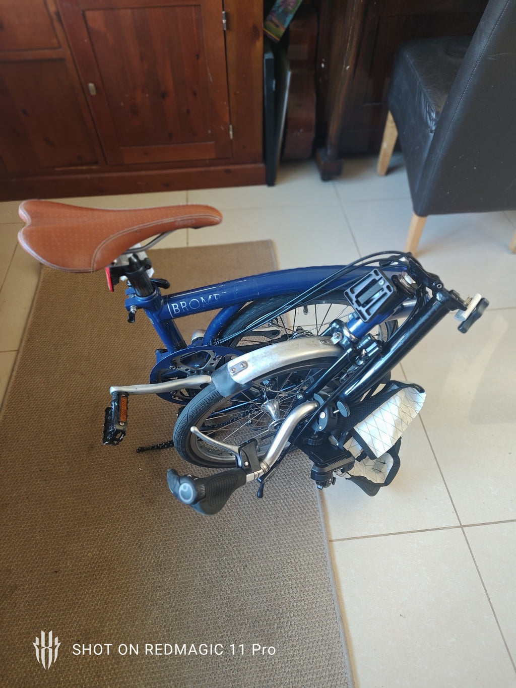 Brompton Folding Bicycle 3 speed rear rack and grip handle bars