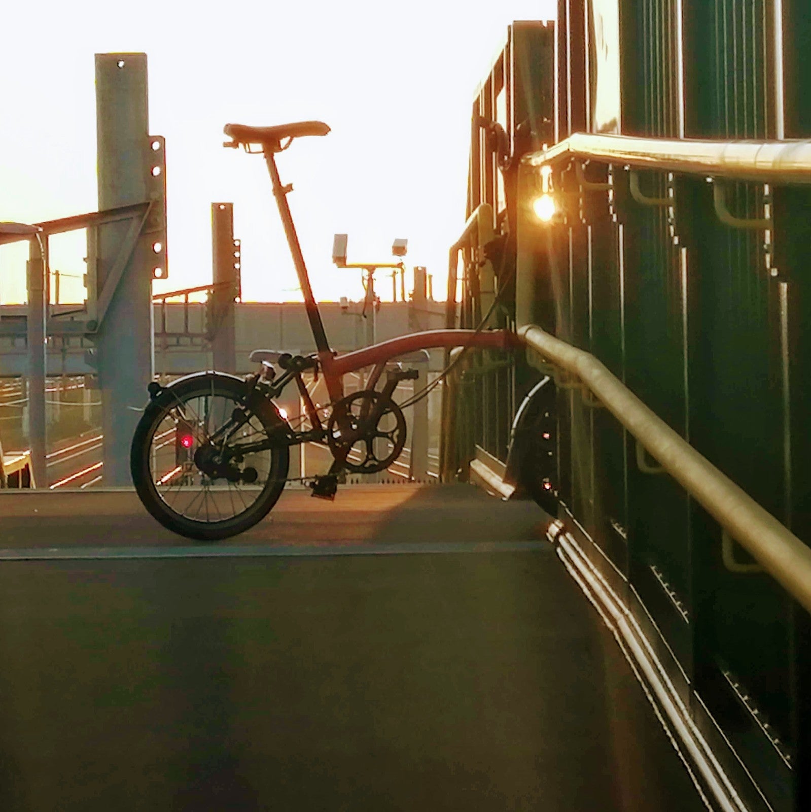 Brompton C Line H6L (6 Speed)  folding bicycle - rare Orange "Black Edition" mod