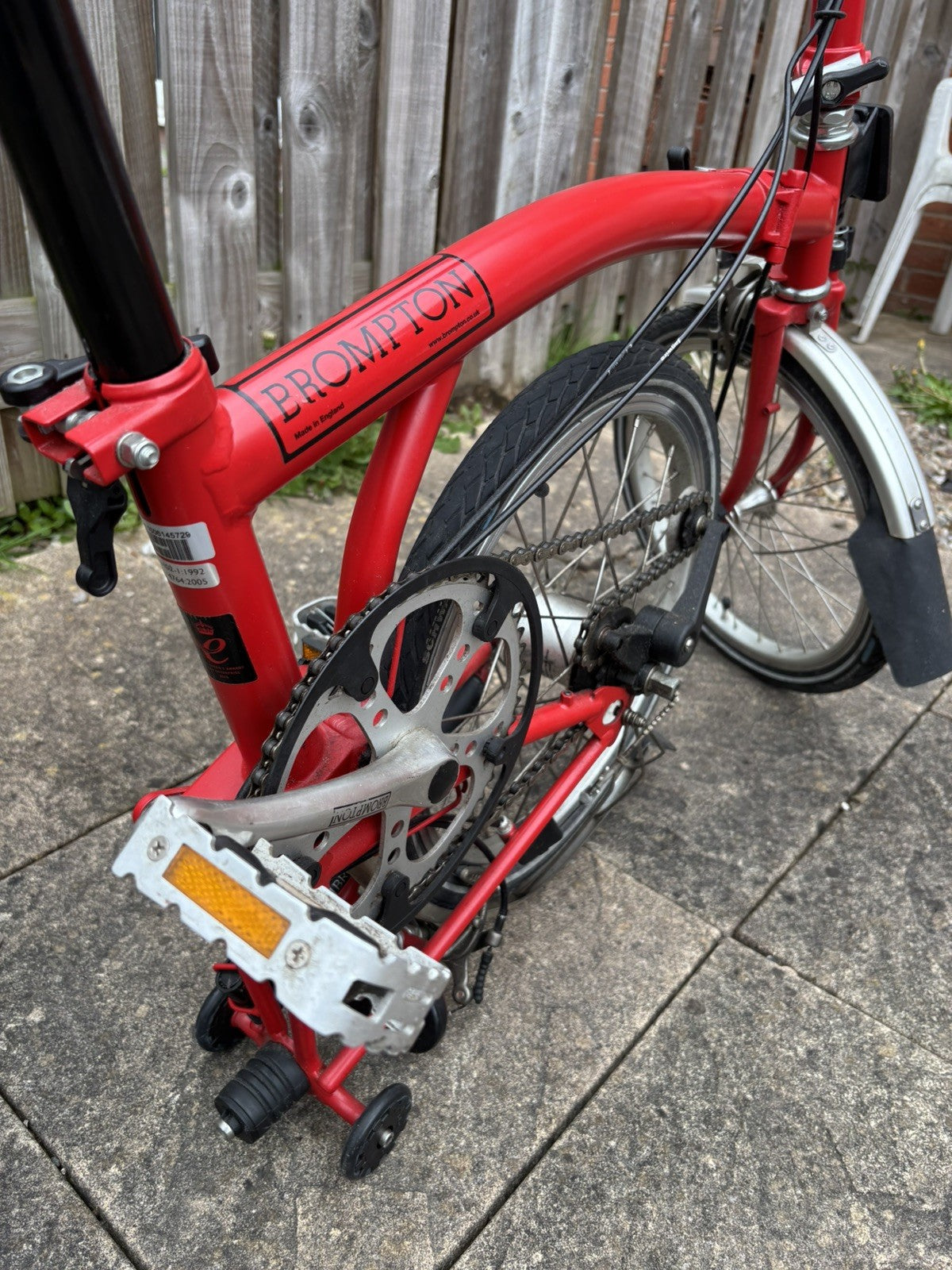 Brompton 2006 M3L Folding Bicycle 3-Speed in Red with many accessories