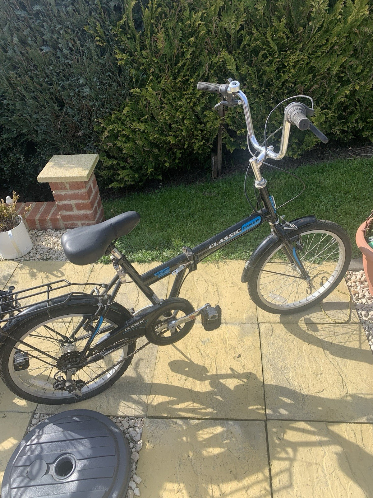 Pair of Folding Bikes Saker classic 13.5ins frame And 20ins Wheels Black
