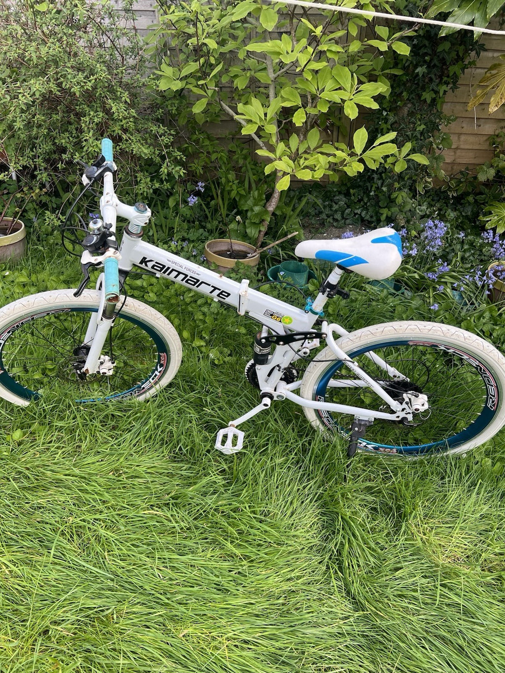 Kaimarte White Mountain Foldable Bike For Men With Shock absorber And Suspension