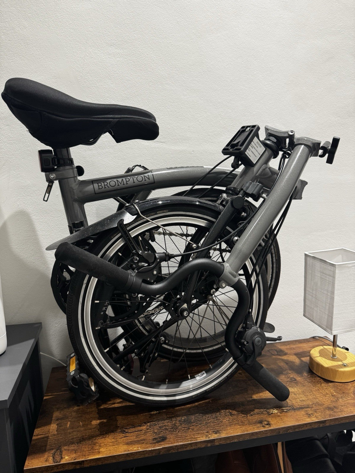 Brompton P Line Urban 4-Speed Folding Bike Storm Grey, Lightweight, Excellent C