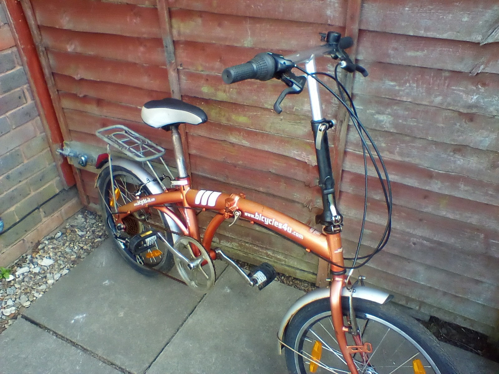 bicycle used folding bike 20 in wheels 6 gears