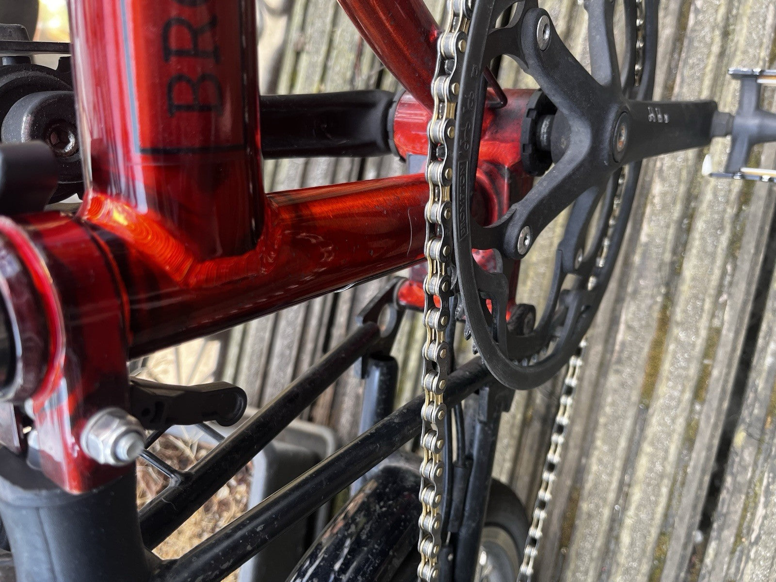 Brompton C Line 2 Speed 2023 Mid Handlebar Folding Bike - Flame Red