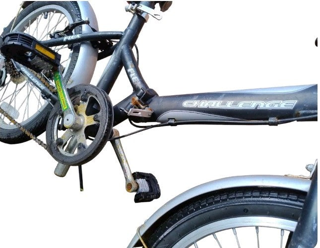 Challenge Flex Folding Bike 20in Wheel 6 Speed BMX Bar Grip Shifter Black/Silver