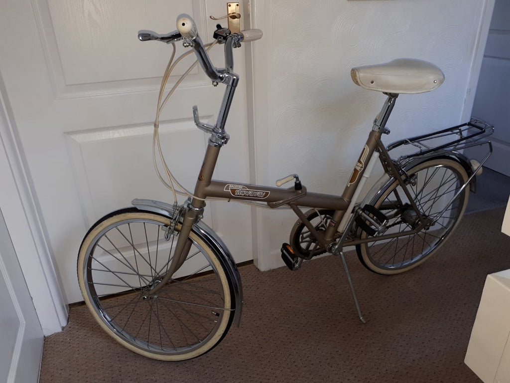 Ladies Raleigh stowaway folding bike in gold