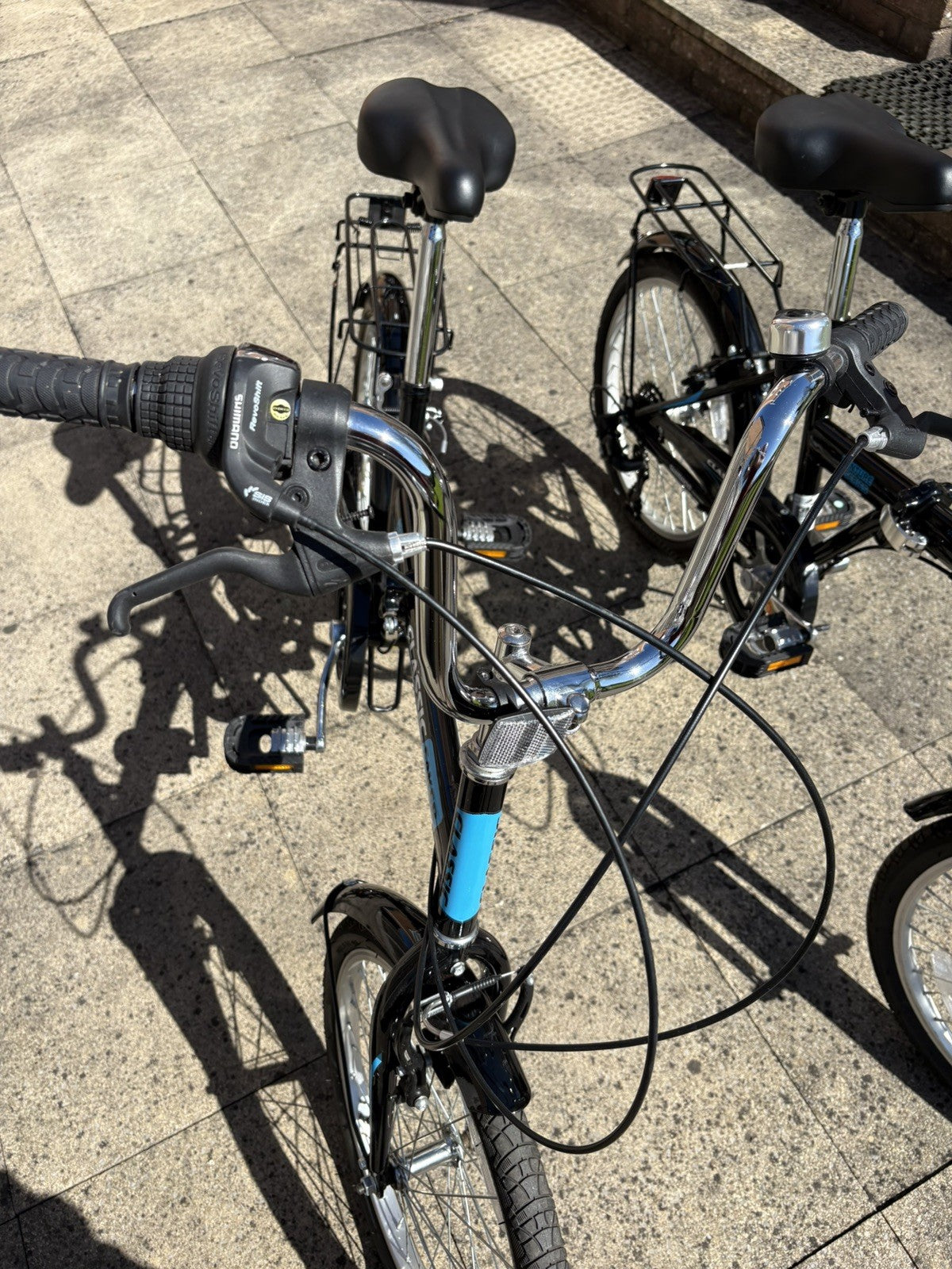 2 x Adults Black Classic Saker Folding Bike Venture Series 20" Shimano 6-speed