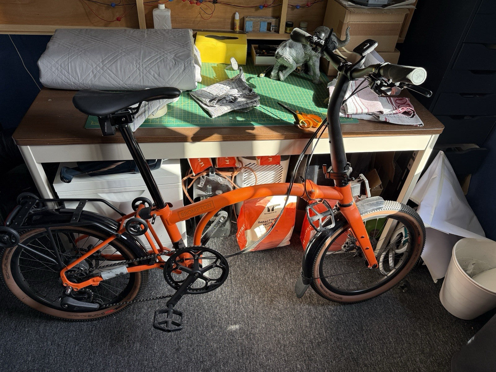 Brompton G Line Roller Frame Medium 8 Speed Alfine Adventure Orange Folding Bike