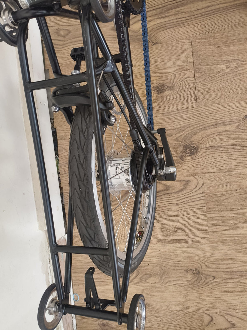 Brompton Folding Bike 16in Frame Black Shimano Alfine 11-Speed Hub Rear Rack