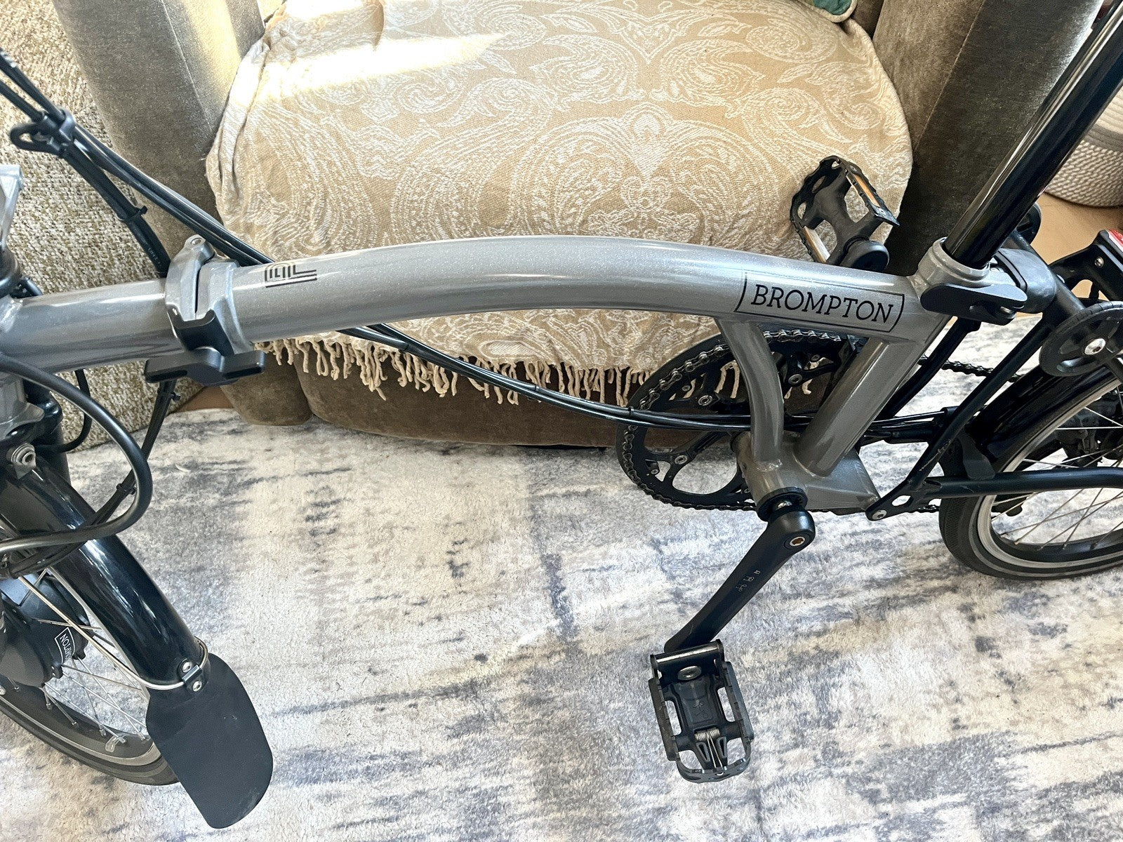 Brompton P Line 2023 4-Speed, Storm Grey, Mid Handlebar