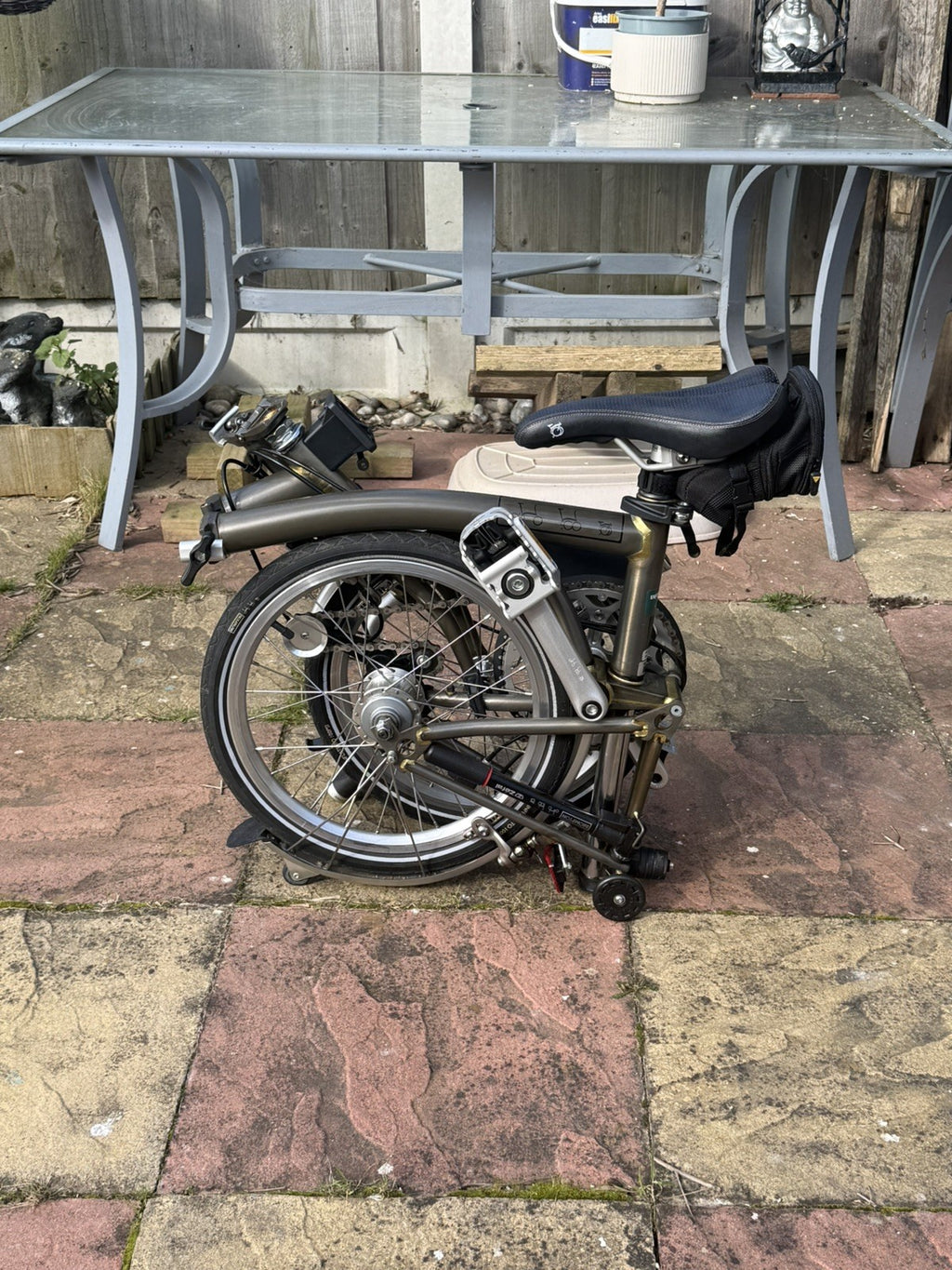 2015 Brompton S3L Folding Bike 3-Speed, Grey Including Carry Bag and Case.