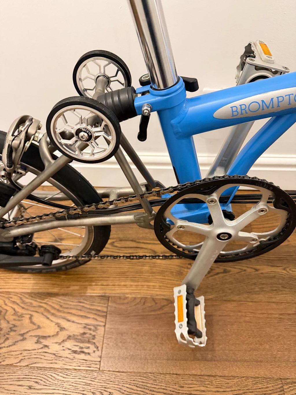 Rare Brompton H6E-X Superlight Special Order Cornflower Titanium Super Light P