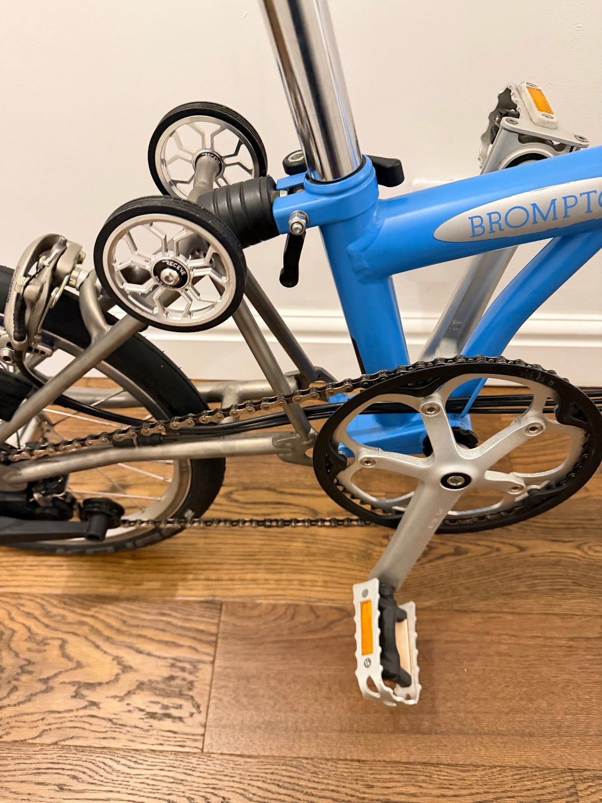 Rare Brompton H6E-X Superlight Special Order Cornflower Titanium Super Light P