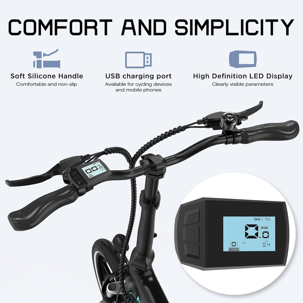 Hitway BK2 Folding City Bike 16" - Grey