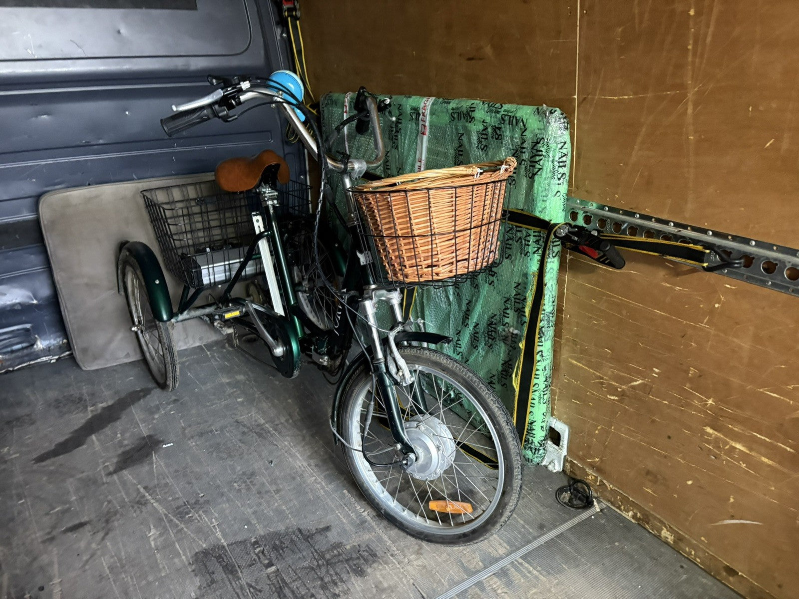 Jorvik Electric Folding Tricycle In Perfect Condition In  Green With Basket