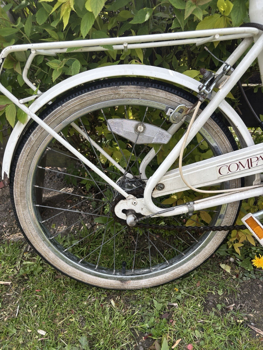 Raleigh Compact Vintage Folding Bike Bicycle Retro Cream White