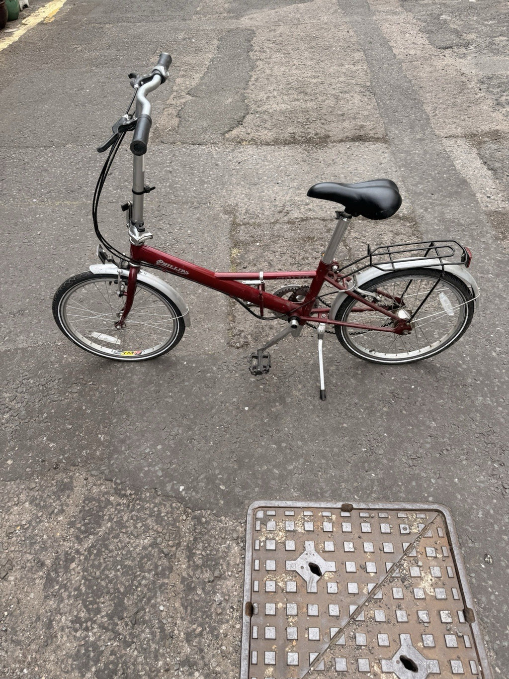 Phillips Sparta Red 20in Folding Bike Rear Rack Mudguards Caliper Brakes