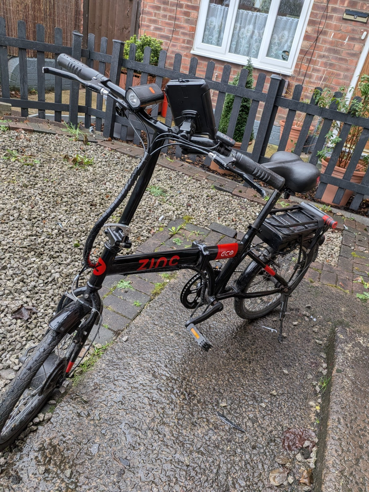 Zinc 20 Inch Wheel Size Eco Unisex 36V Folding  Bike, Black comes with charger