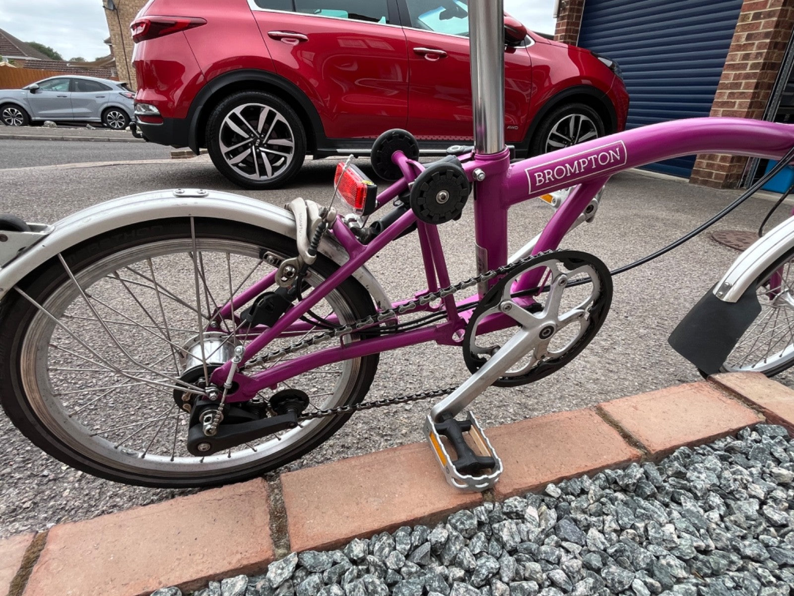Brompton M3L folding bicycle n rare Berry Crush (2016) One Owner, Fully Register