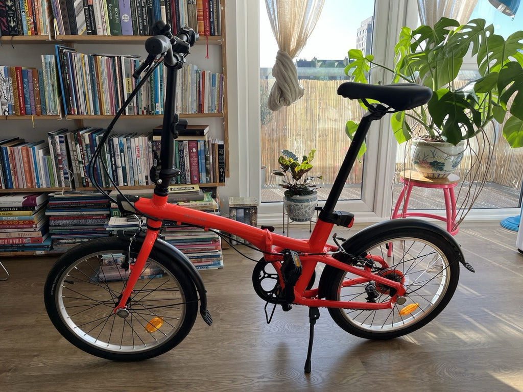 Oxylane 500 Folding Bike - Red