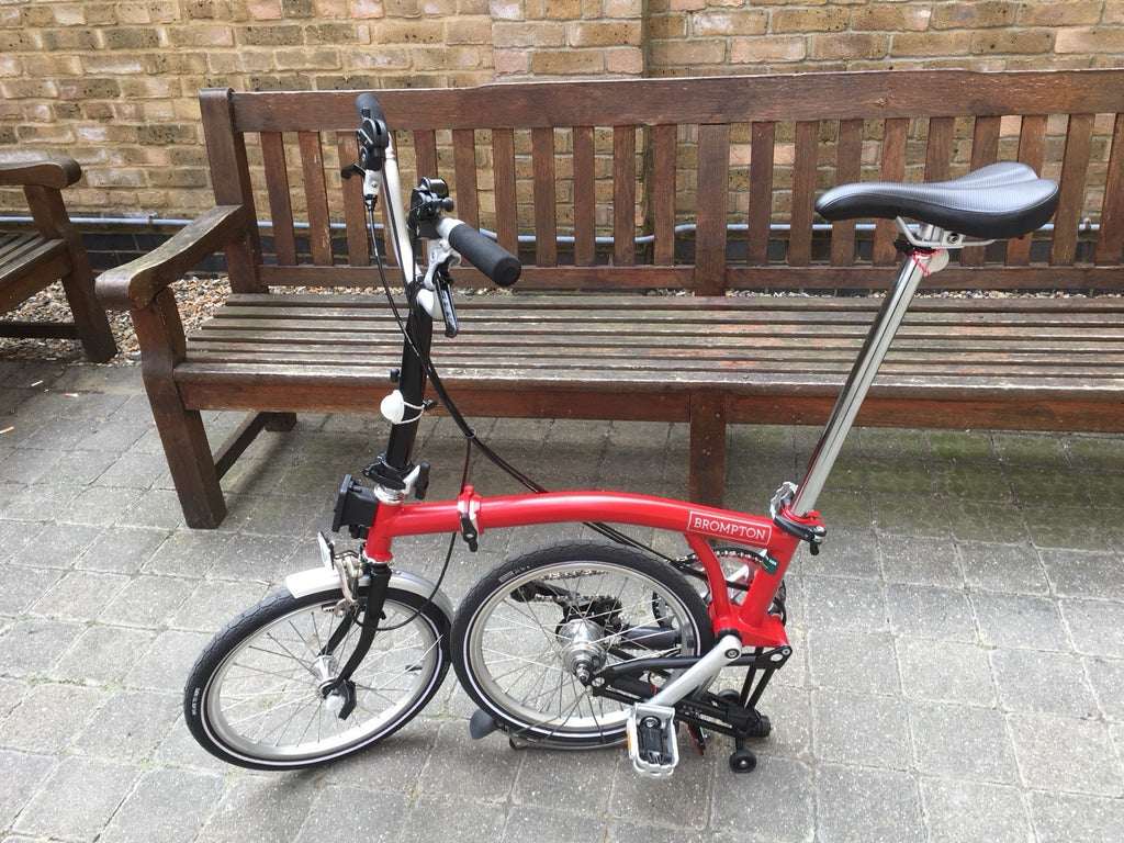 Brompton M6L Folding Bike - Red 6 Speed