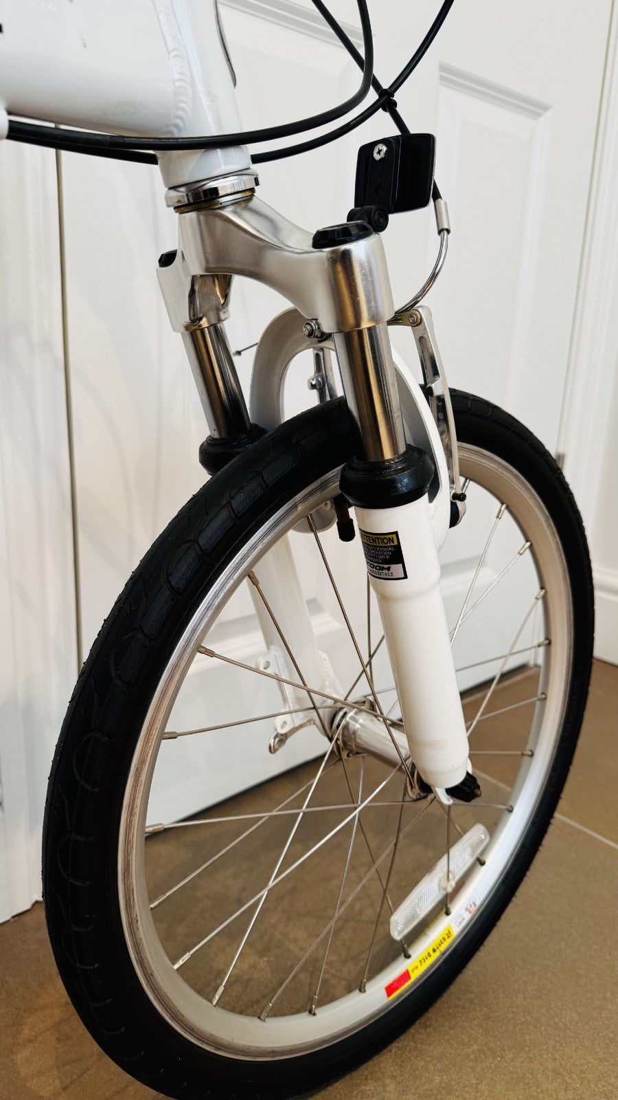 Downtube 9FS Full Suspension Folding Bike - White 20" Excellent Used Condition