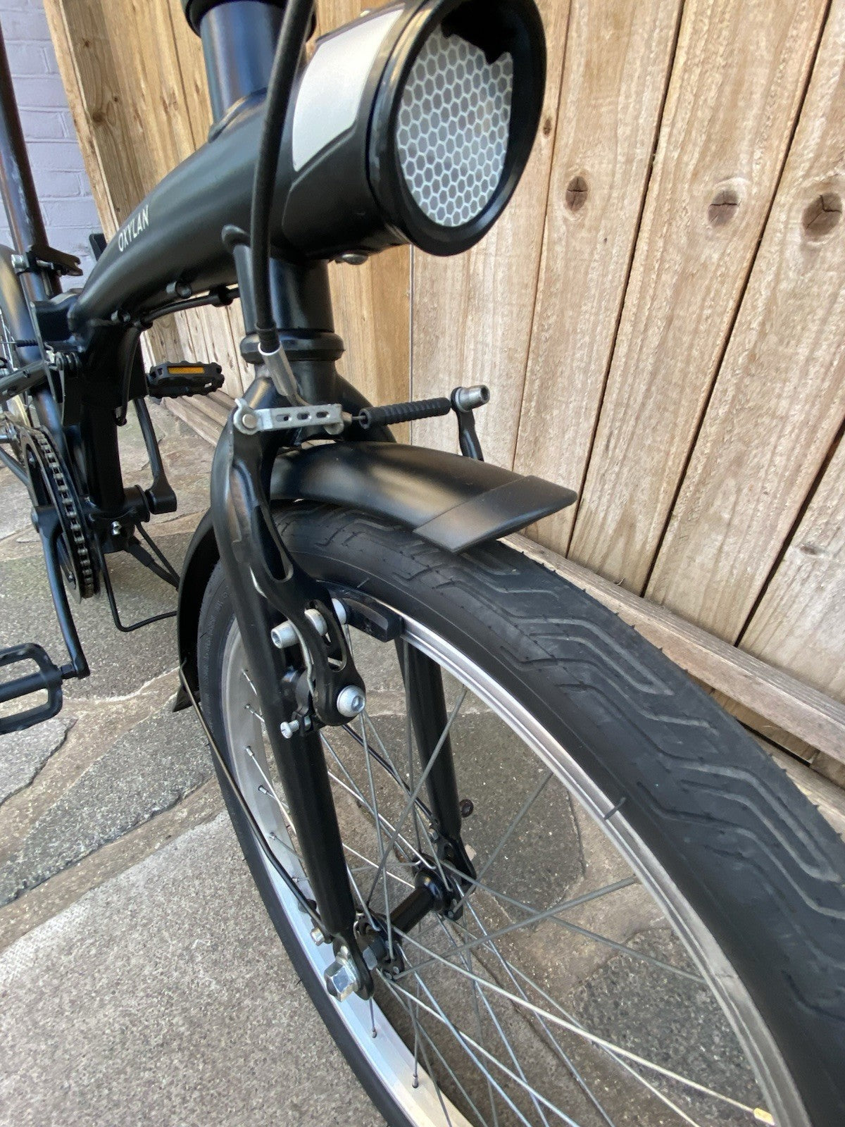 Oxylane Black Steel Folding Bicycle Single Speed Very Good Condition