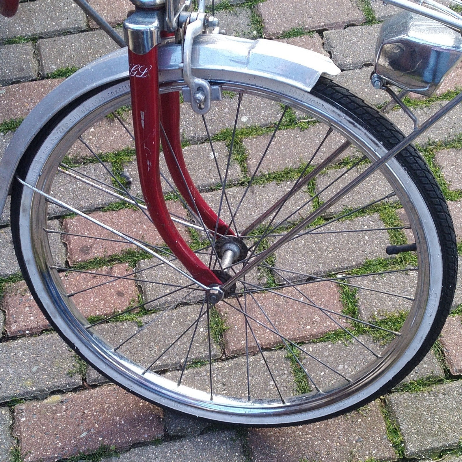 Puch Remover GL Red Silver 20" Vintage Folding Bike 3-Speed Hub Rack Mudguards
