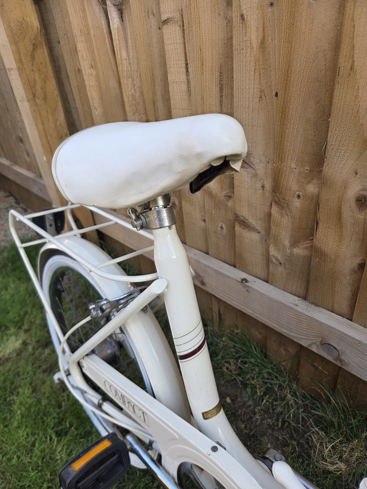 Raleigh Compact Vintage Folding Bike Bicycle Retro Cream White