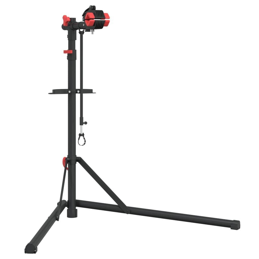 Foldable Bike Repair Stand 92-152 cm Red & Black Powder-Coated Steel TPR