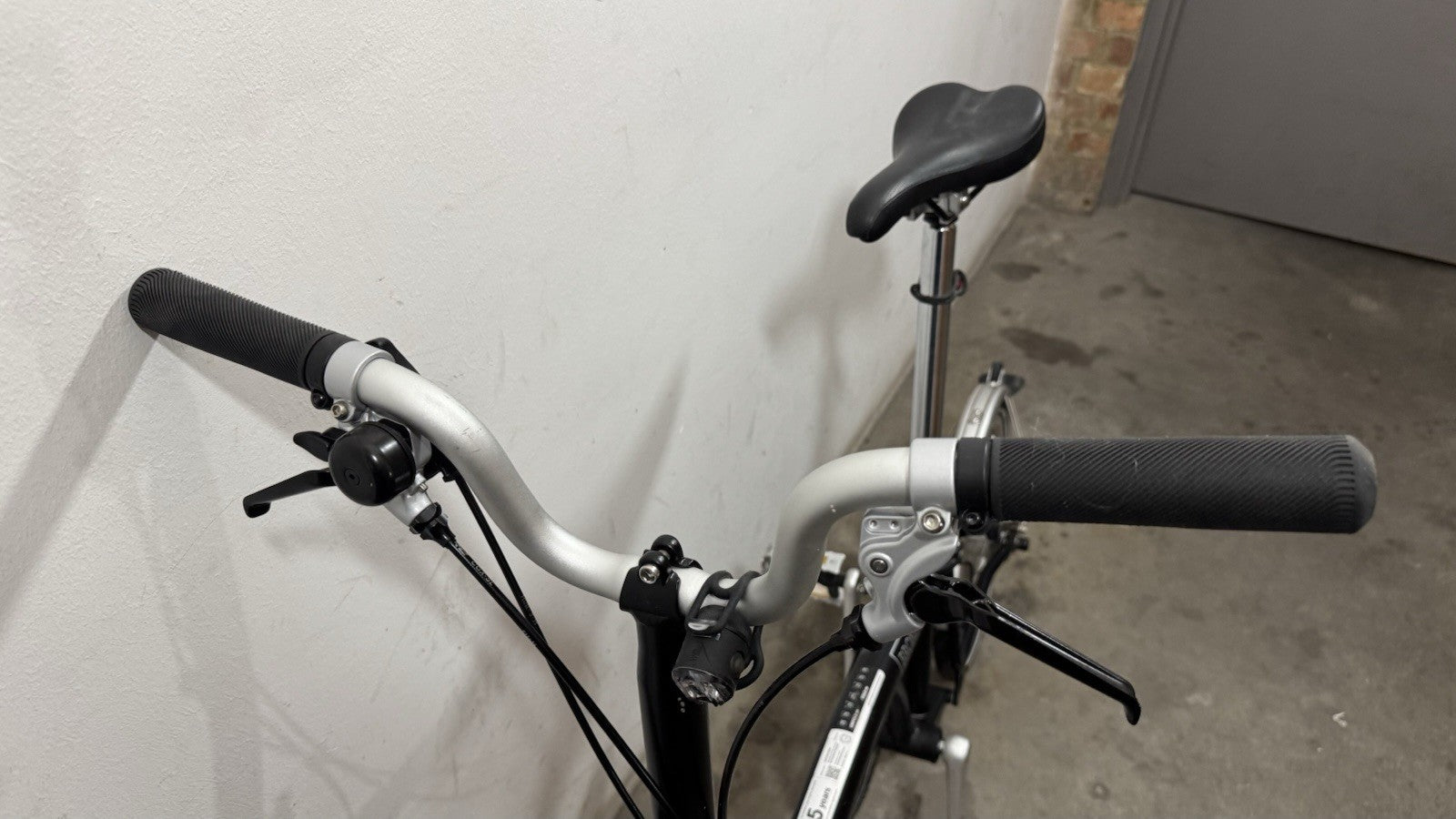 Brompton C Line Utility Folding Bike – Black, High Handlebar, 2022