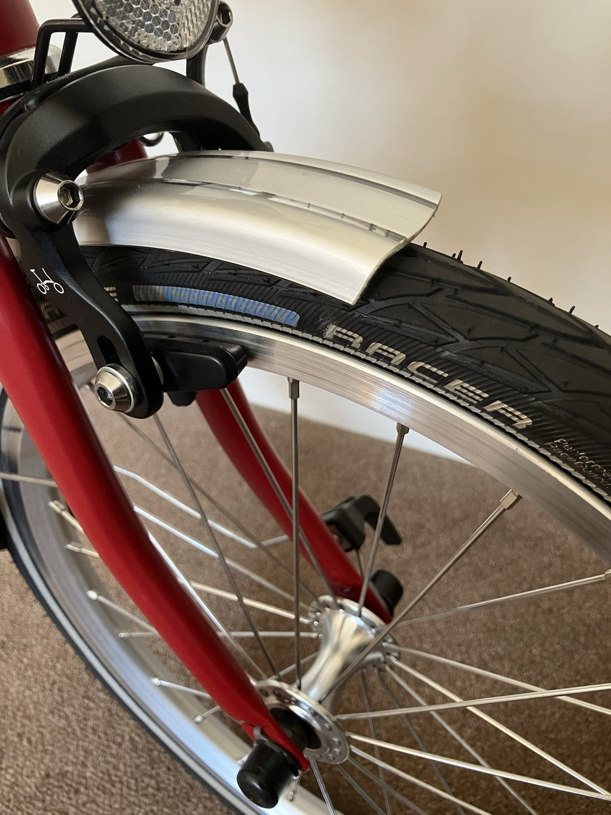 Brompton M6L (C-Line Explore) Folding Bike In House Red