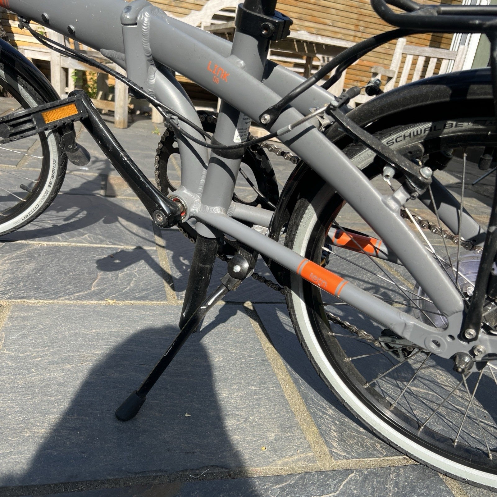 Tern Link D8 Folding Bike Bicycle grey/orange