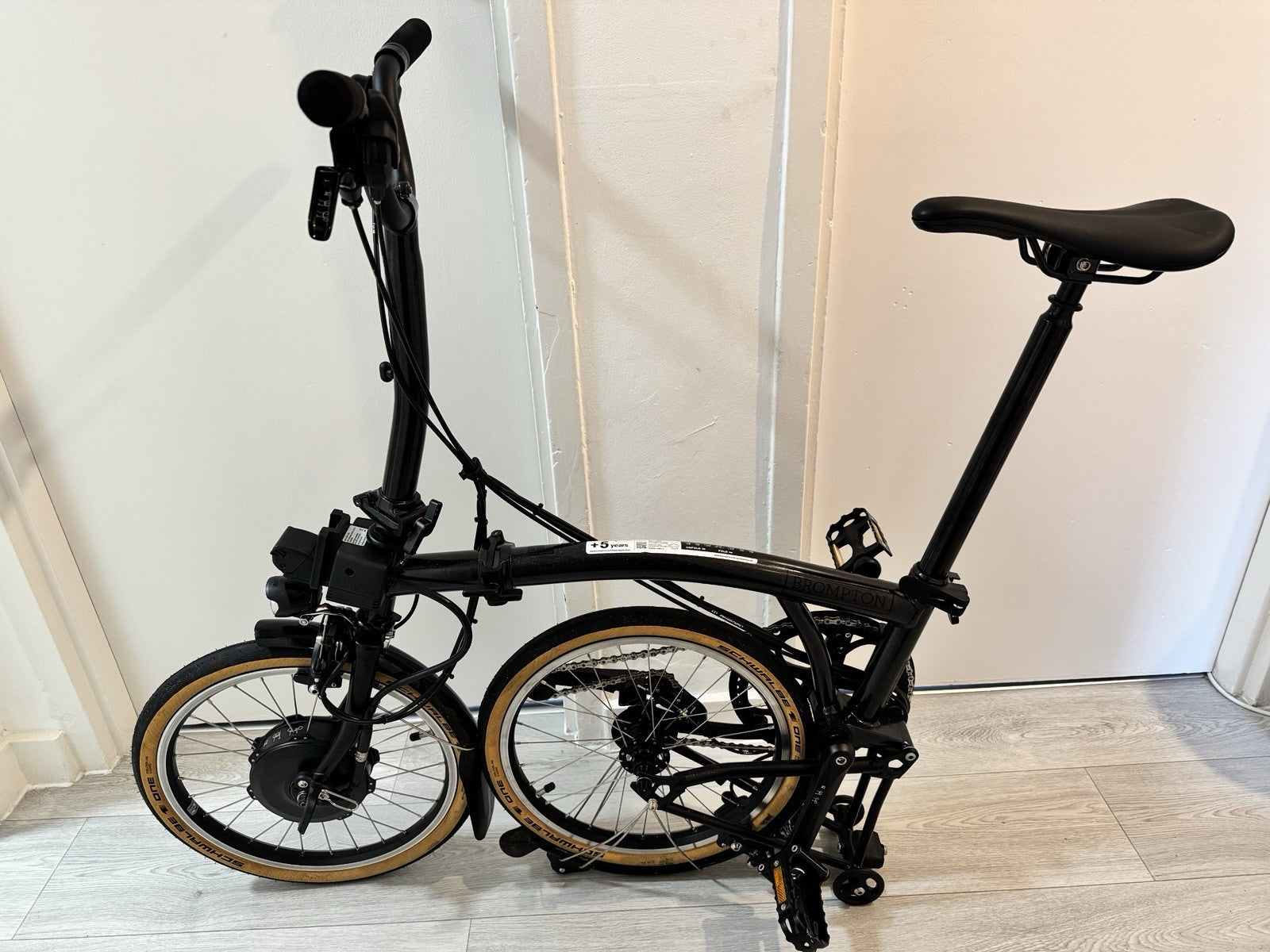 Brompton P Line Urban Mid Handle Bar Folding Midnight Bike - Black