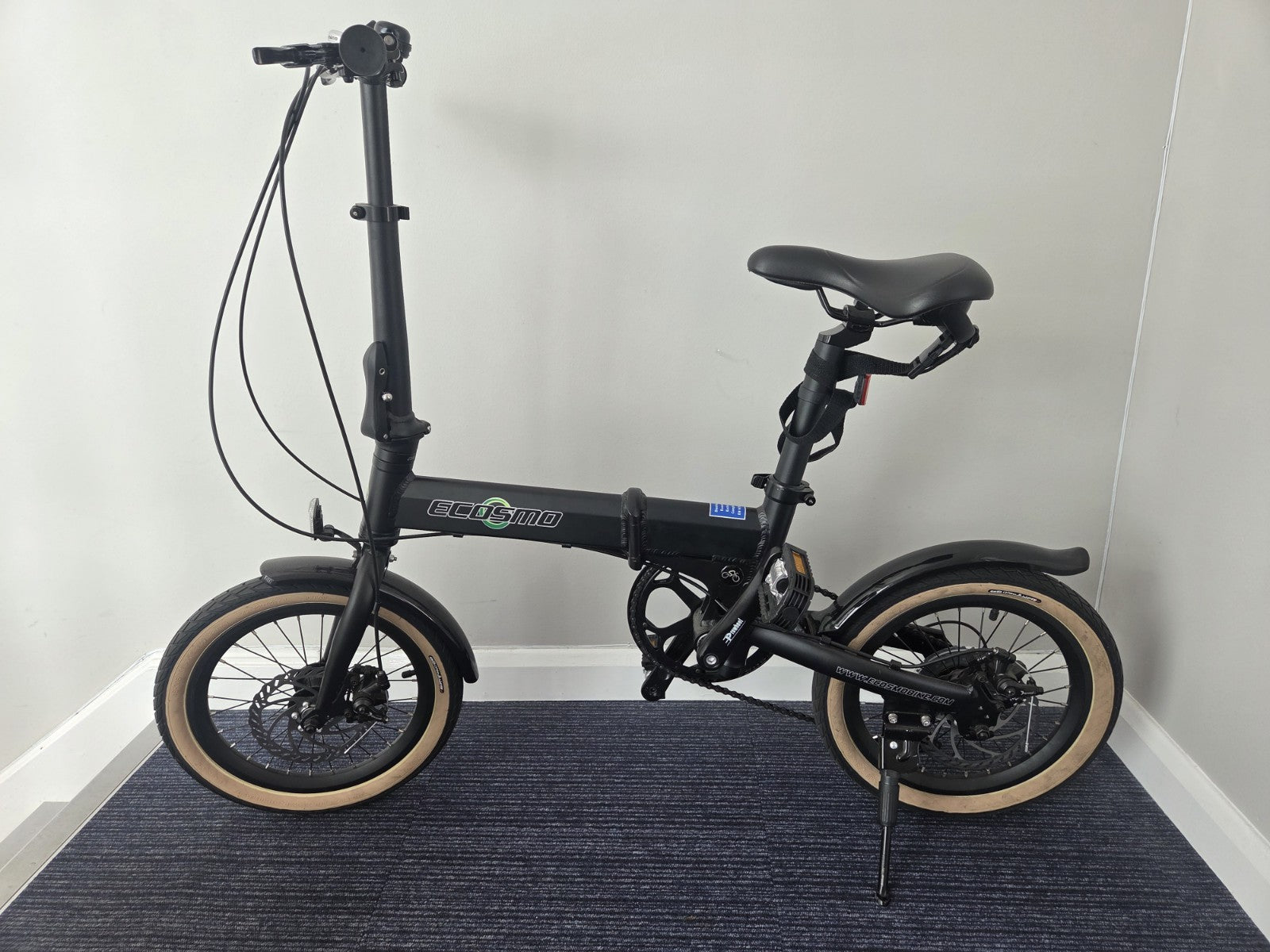 ECOSMO 16" Lightweight Alloy Folding Bicycle,6 Speeds, Dual Disc brakes