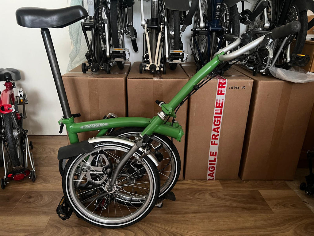Brompton M2L- X  (2 Speed)  Titanium folding bicycle -Apple Green