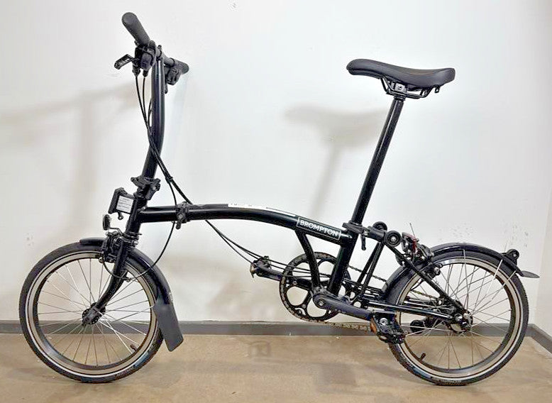 Brompton C Line 6 Speed 2024 Low Handlebar Folding Bike - Matt Black