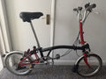 Brompton M3L (3 Speed) folding bicycle - Black/Red  (EXCELLENT CONDITION!)