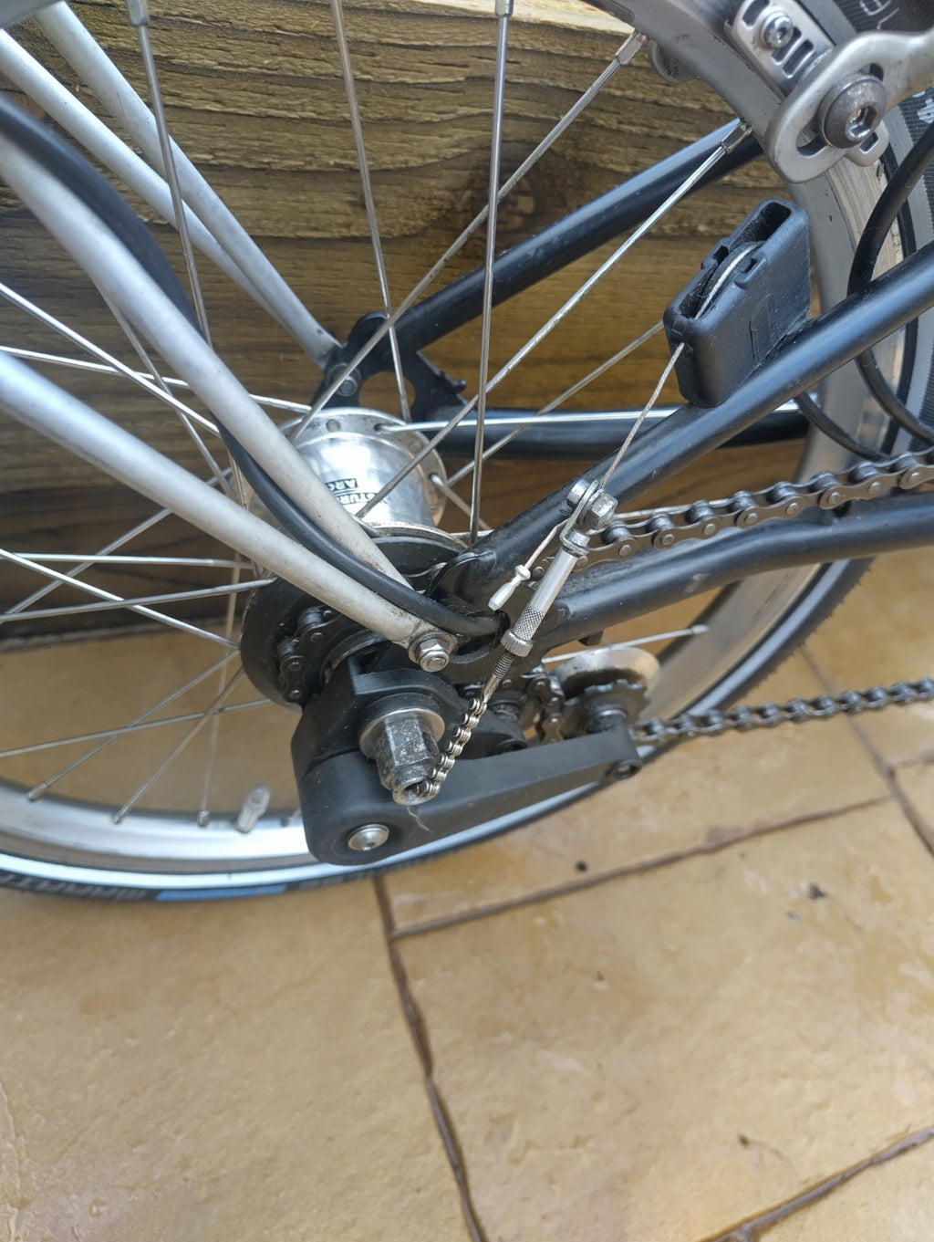 Brompton Folding Bike with bag, dynamo and rack