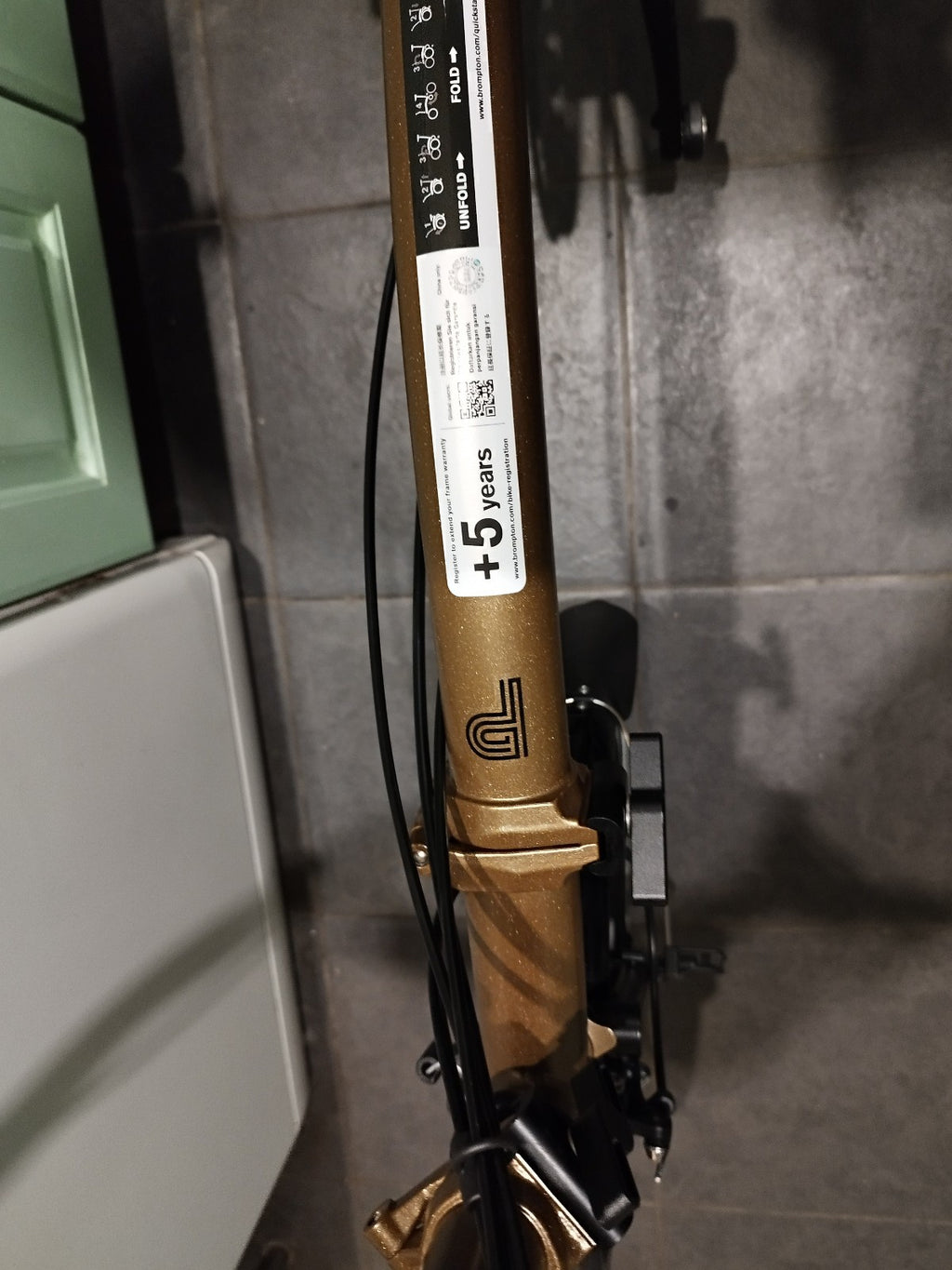 Brompton Folding Bike P Line M-type with Roller Frame 12 Speed Bronze Sky "NEW"