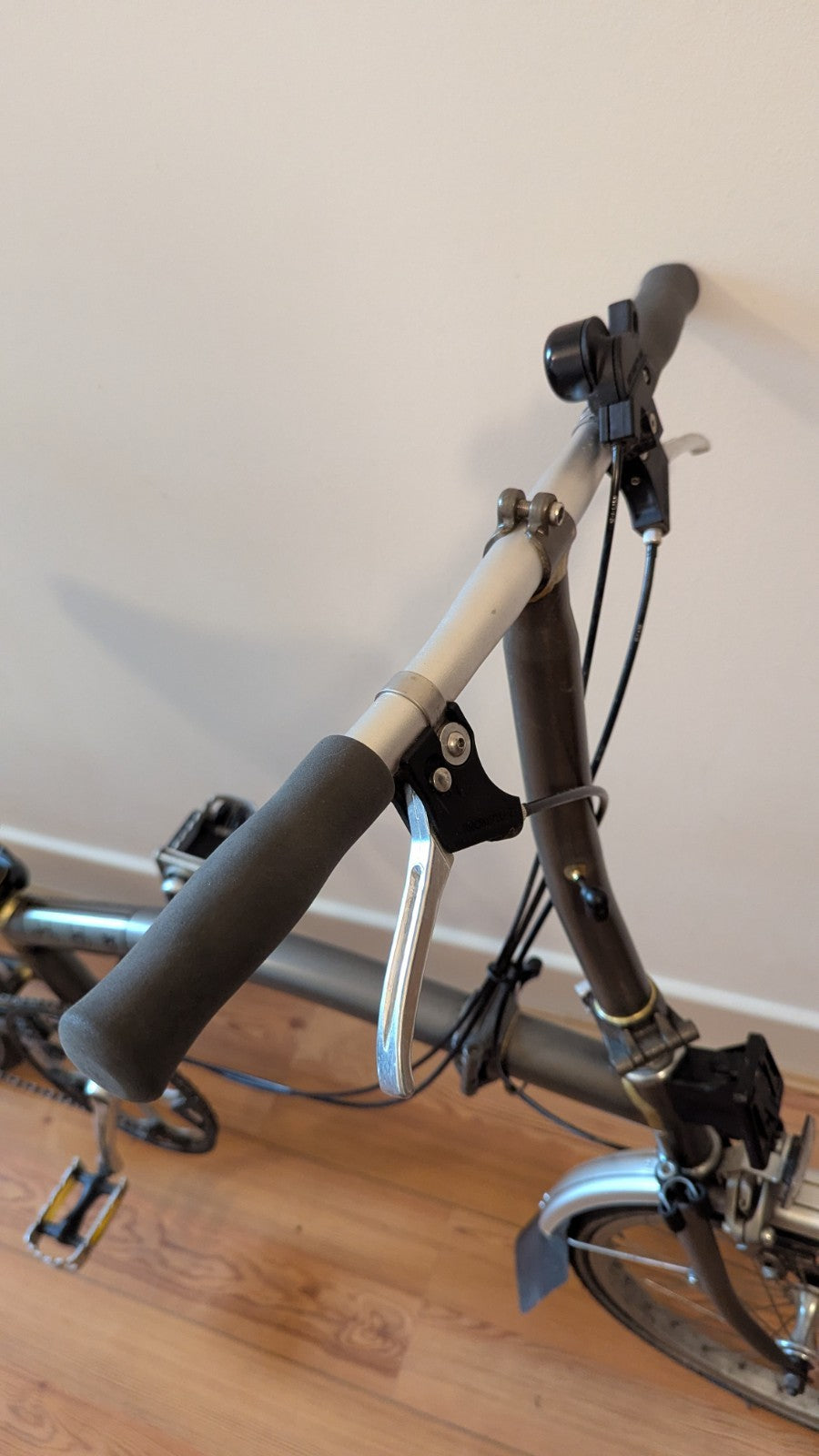 Brompton S3L, 2008 – Original Raw Lacquer – Excellent Condition – Leather Saddle